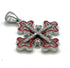 Sterling Silver Enamel Classic Jerusalem Cross Pendant